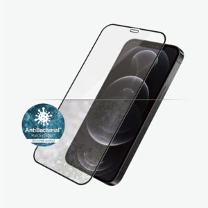 PanzerGlass For iPhone 12/12 Pro, Glass, Black, Clear Screen Protector, 6.1 “