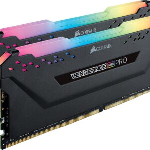Corsair C18 AMD Ryzen Memory Kit VENGEANCE RGB PRO 16 GB, DDR4, 3600 MHz, PC/server,...