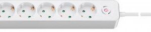 Goobay 5-way power strip with switch and 2 USB ports 1.5 m White
