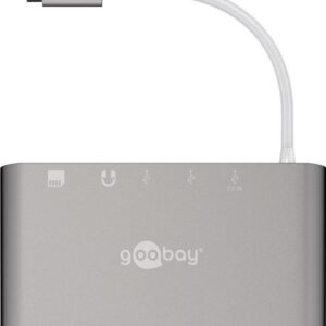 Goobay USB-C All-in-1 Multiport Adapter 62113 USB Type-C, 0.13 m, Silver