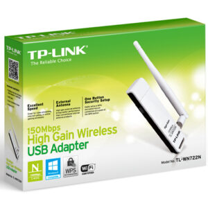 TP-LINK USB 2.0 Adapter TL-WN722N 2.4GHz, 802.11n, 150 Mbps, 1xDetachable antenna...