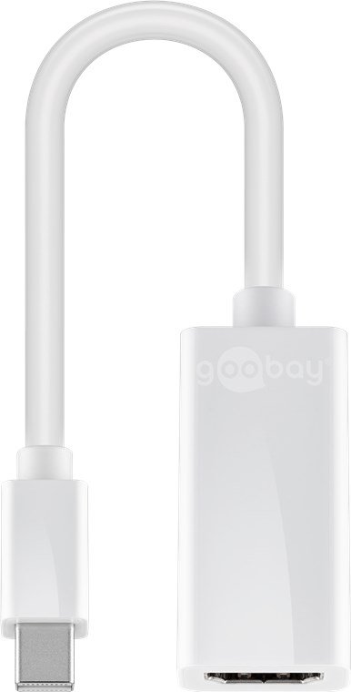 Goobay Mini DisplayPort/HDMI adapter cable 1.1 51729 White, HDMI female (Type A), Mini DisplayPort male