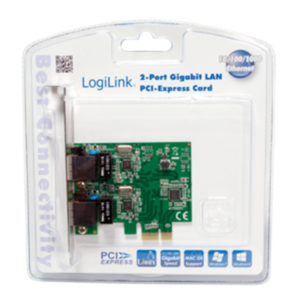Logilink PC0075, 2-port Gigabit PCI Express network card Logilink 2 x Gigabit Lan...