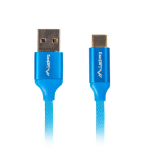 Lanberg USB-C to USB-A Cable, 1 m, Blue