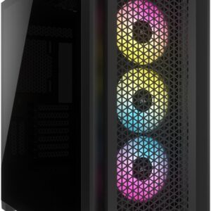 Corsair Tempered Glass PC Case iCUE 5000D RGB AIRFLOW Side window, Black,  Mid-Tower,...