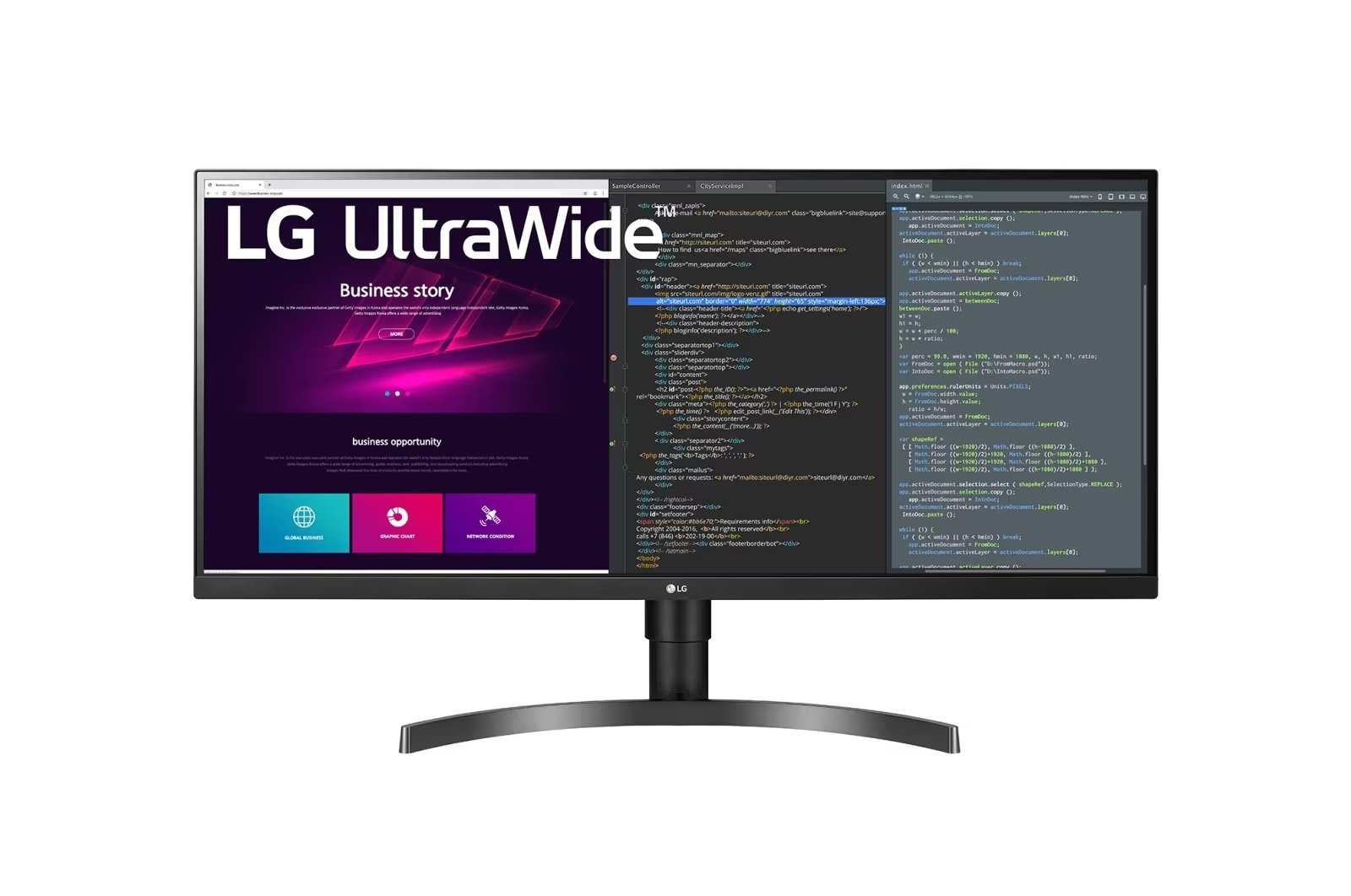 LG Monitor 34WN750P-B 34 ", IPS, QHD, 3440 x 1440, 21:9, 5 ms, 300 cd/m², 60 Hz, HDMI ports quantity 2 - Image 2