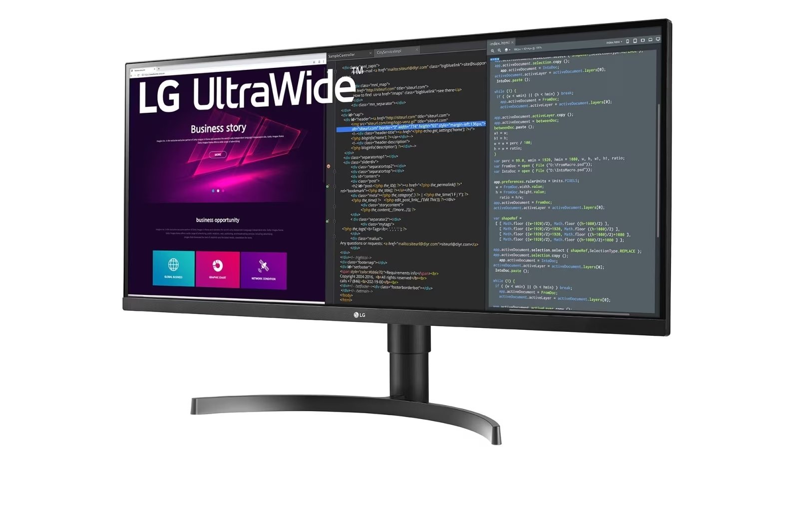 LG Monitor 34WN750P-B 34 ", IPS, QHD, 3440 x 1440, 21:9, 5 ms, 300 cd/m², 60 Hz, HDMI ports quantity 2 - Image 3