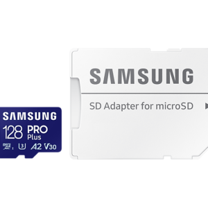 Samsung MicroSD Card with SD Adapter PRO Plus 128 GB, microSDXC Memory Card, Flash...