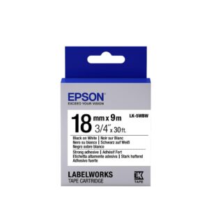 Epson Label Cartridge Strong Adhesive Black/White 18mm (9m) LK-5WBW