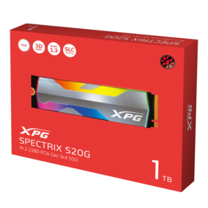 ADATA SPECTRIX S20G 1000 GB, SSD form factor M.2 2280, SSD interface PCIe Gen3x4,...