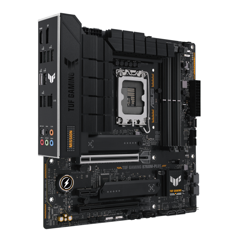 Asus TUF GAMING B760M-PLUS Processor family Intel, Processor socket LGA1700, DDR5 DIMM, Memory slots 4, Supported hard disk drive interfaces SATA, M.2, Number of SATA connectors 4, Chipset Intel B760, mATX - Image 2