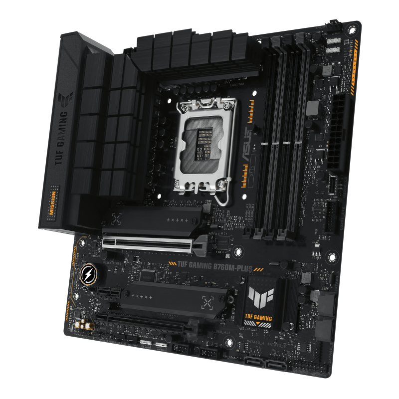 Asus TUF GAMING B760M-PLUS Processor family Intel, Processor socket LGA1700, DDR5 DIMM, Memory slots 4, Supported hard disk drive interfaces SATA, M.2, Number of SATA connectors 4, Chipset Intel B760, mATX - Image 3