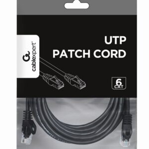 Cablexpert UTP Cat6 Patch cord, black, 5 m