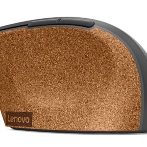 Lenovo Go Wireless Vertical Mouse Wireless optical, Storm grey with natural cork,...