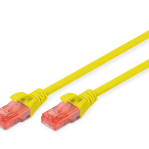 Digitus CAT 6 U-UTP Patch cord, PVC AWG 26/7, Modular RJ45 (8/8) plug, 2 m, Yellow