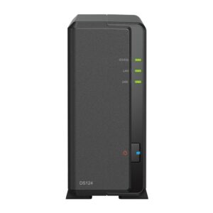 Synology Tower NAS DS124 up to 1 HDD/SSD, Realtek, RTD1619B, Processor frequency...