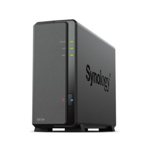 Synology Tower NAS DS124 up to 1 HDD/SSD, Realtek, RTD1619B, Processor frequency...