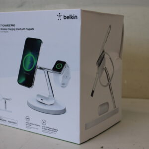 SALE OUT. BELKIN BOOST CHARGE  Pro MagSafe 3in1 Wireless Charging Stand + AC Power...