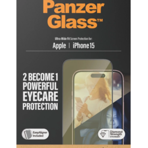 PanzerGlass Eyecare Screen Protection iPhone 2023 6.1 | Ultra-Wide Fit w. EasyAligner
