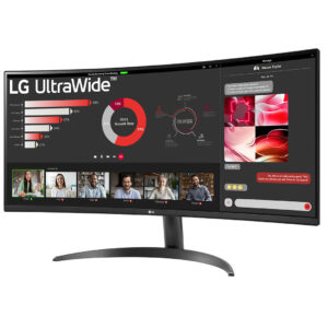 LG 34WR50QC-B.AEU Curved UltraWide Monitor 34″/21:9, 3440×1440, HDMI,...