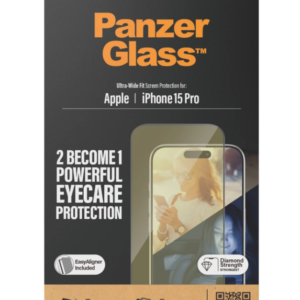PanzerGlass Eyecare Screen Protection iPhone 2023 6.1 Pro | Ultra-Wide Fit w. EasyAligner
