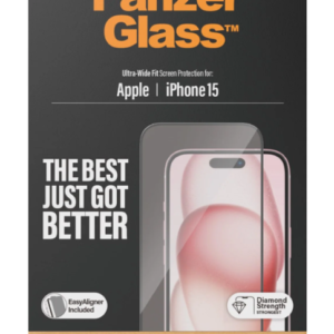 PanzerGlass Screen Protector iPhone 2023 6.1 | Ultra-Wide Fit w. EasyAligner